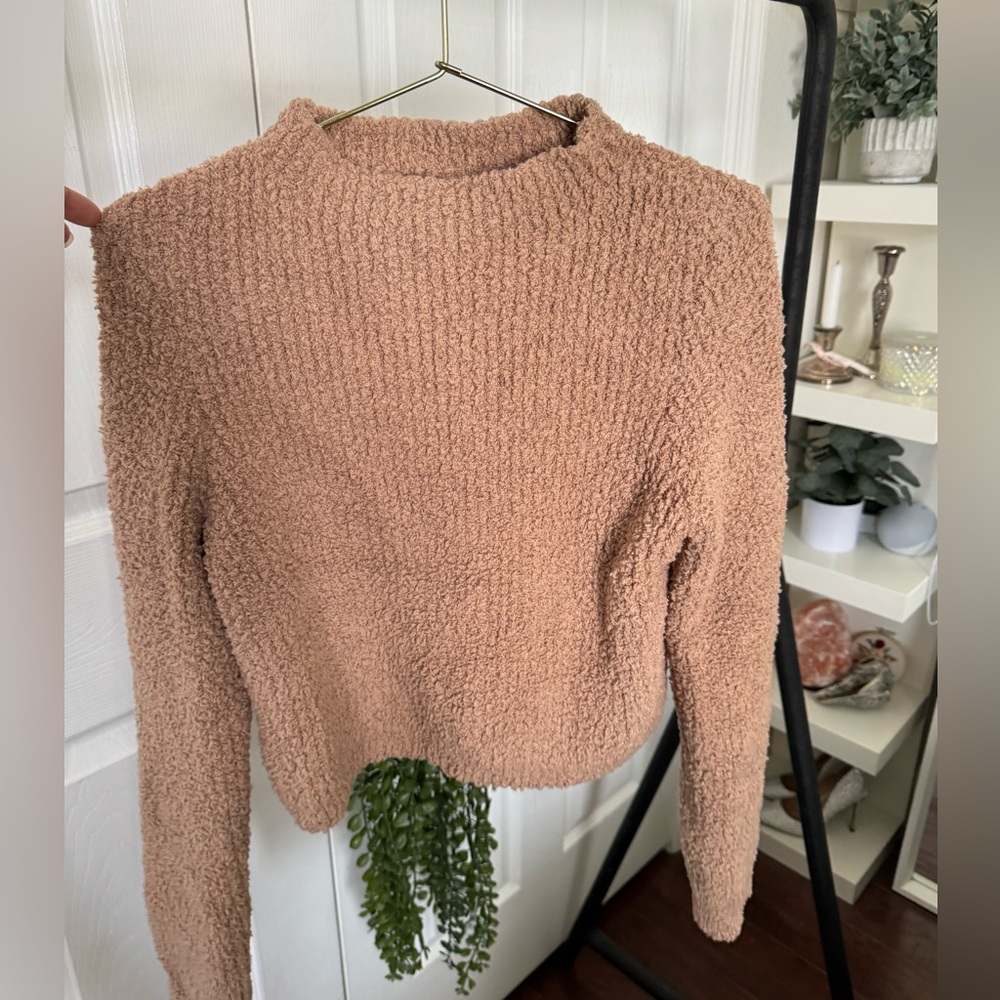Aerie Marshmallow Mock Neck Sweater